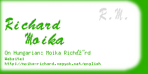 richard moika business card